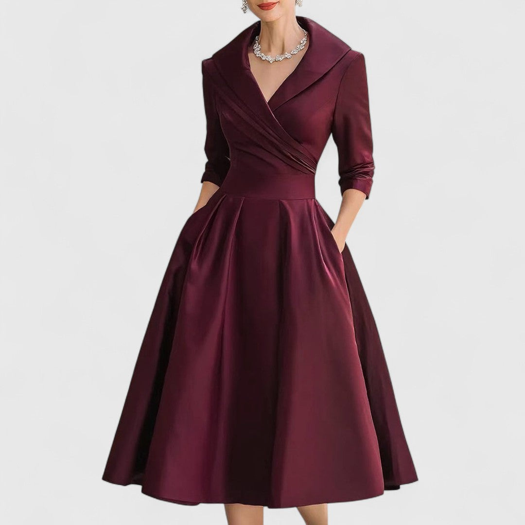 Michelle | Elegant Midi Holiday Dress
