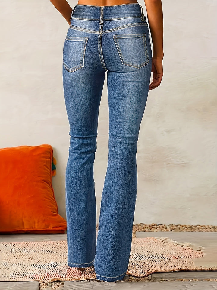 Pauline | Trendy High-Waisted Flared Jeans