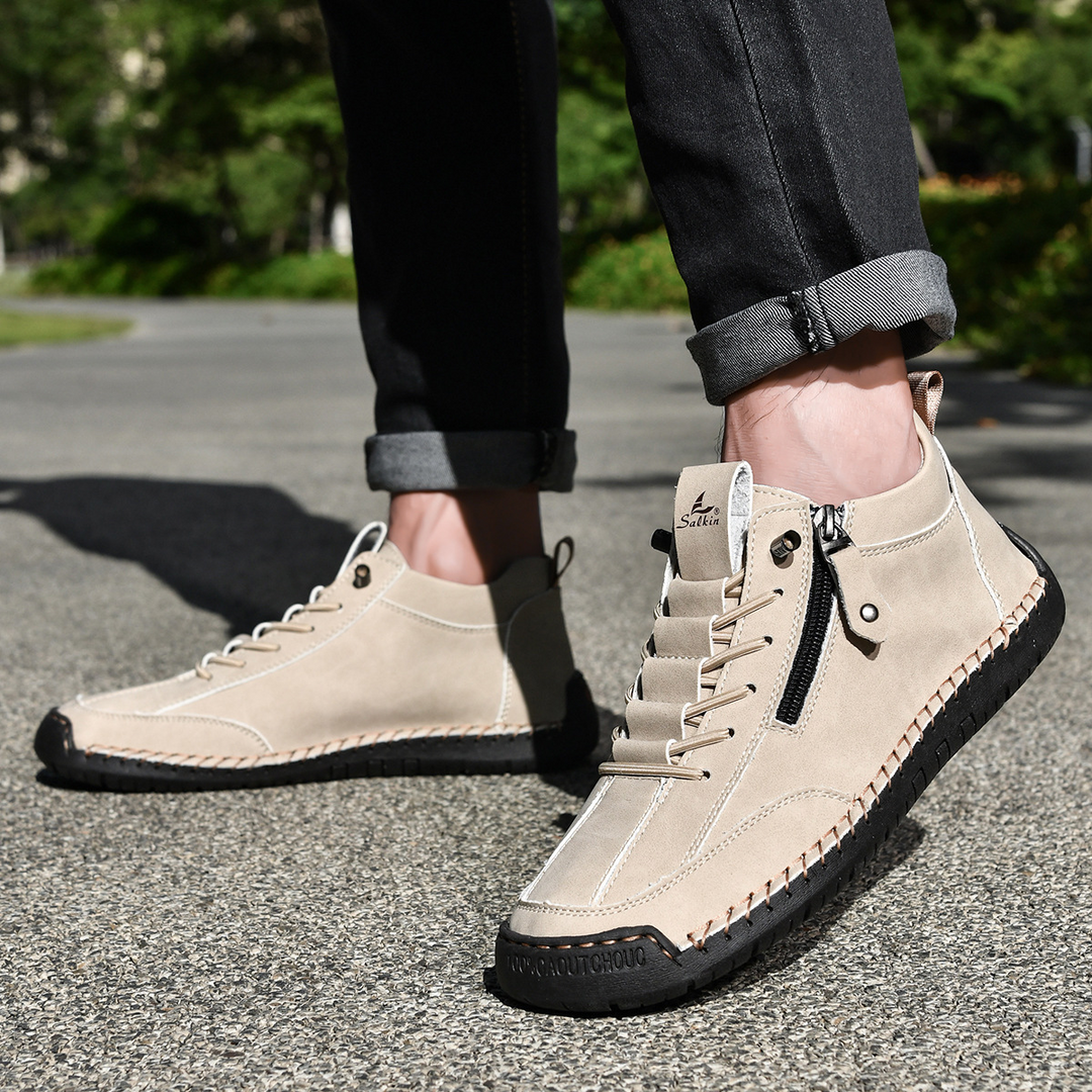 Christian | Men's Nubuck Shoes with Zip