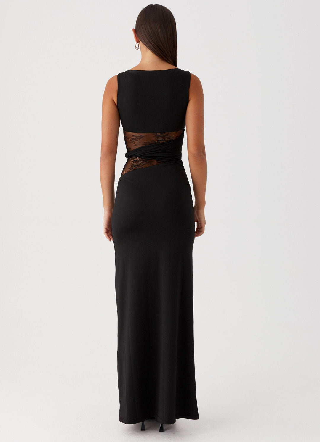 Leni | Black dress with Subtle Cutouts and Lacing
