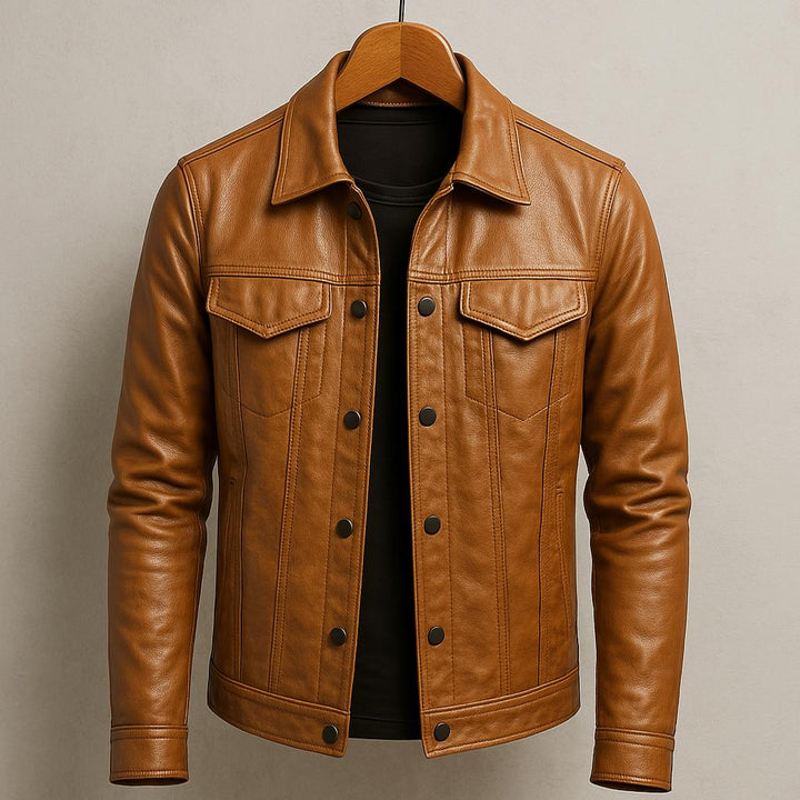 Freddie | Premium Leather Jacket in Motorcycle Style