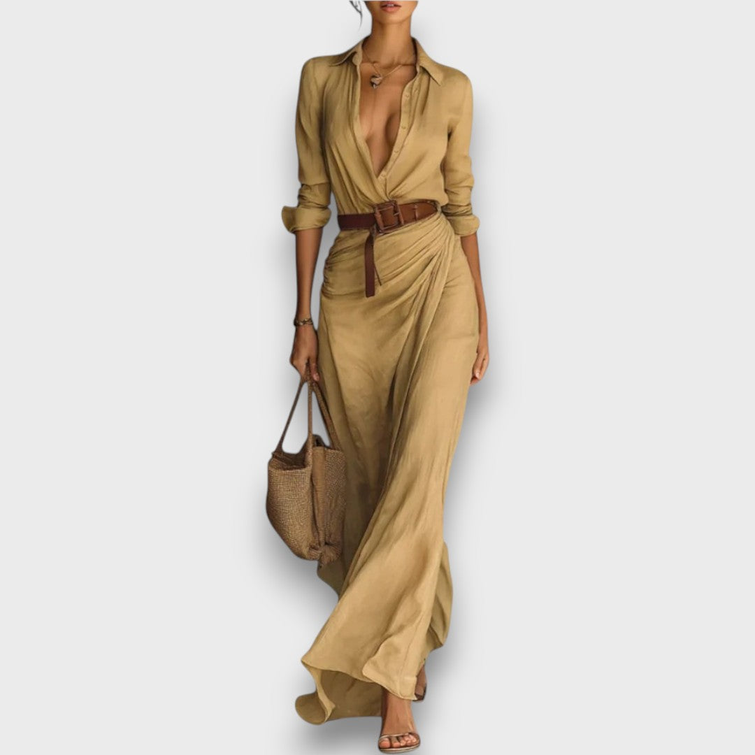 Tina | Wrap Dress with Belt at the Waist